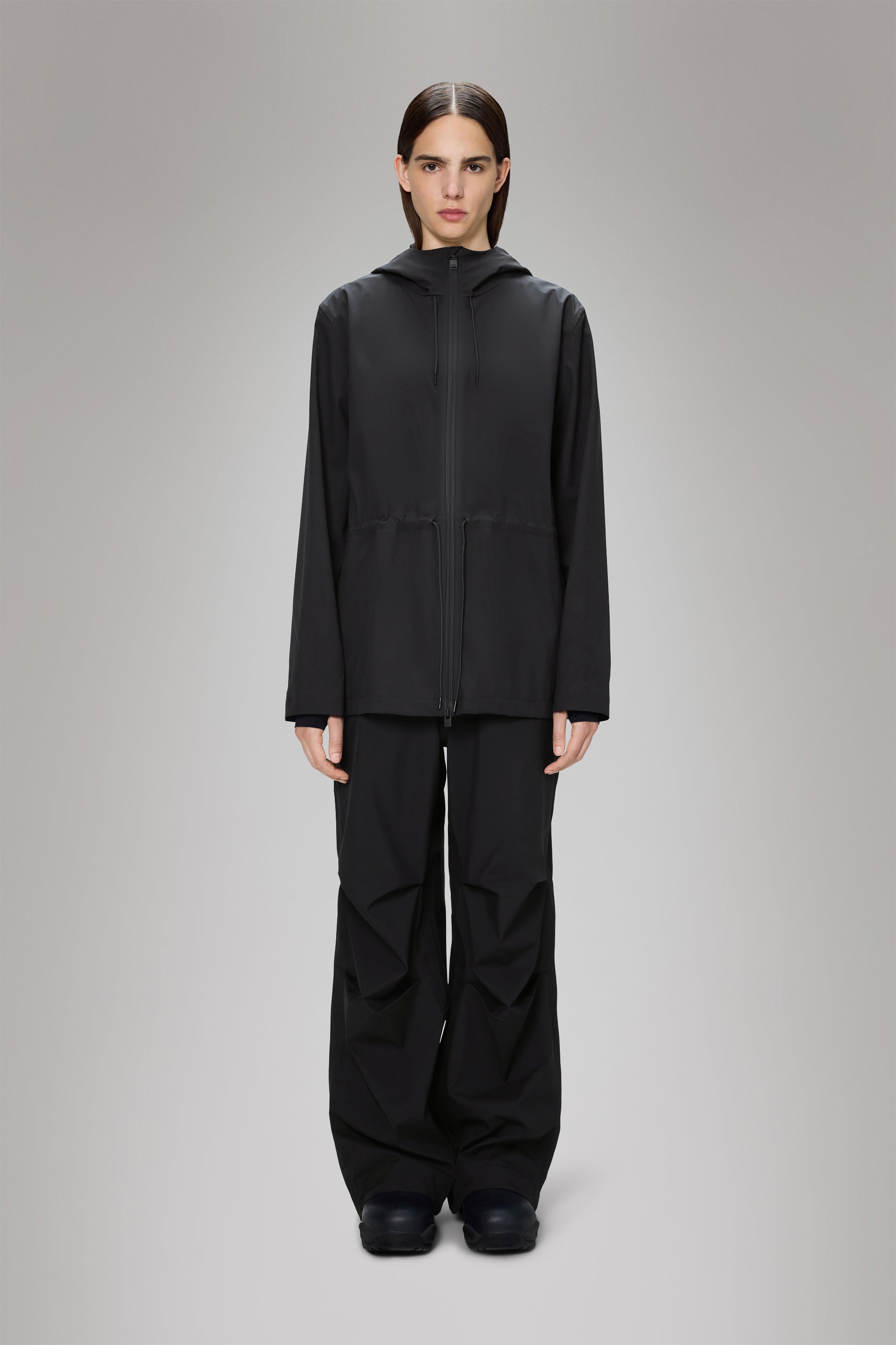 RAINS Suva Hardshell String W Jacket Black Jacket